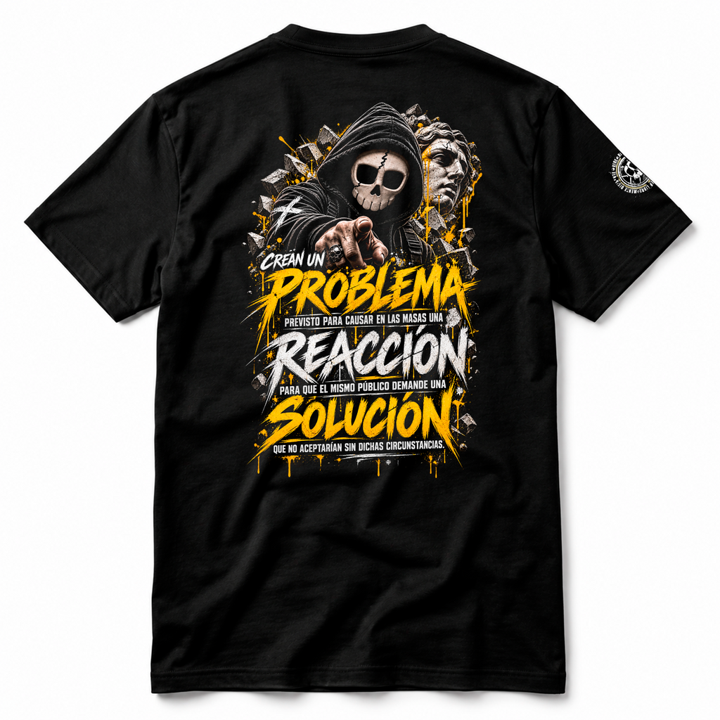 Camiseta PROBLEMA REACCIÓN SOLUCIÓN